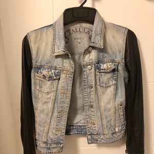 Talula Babaton Leather and Denim Jacket